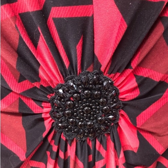 Rafaella Black And Red Decorative Blouse - Picture 3 of 10